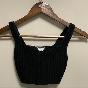 Babaton Sculpt Knit Notch Cropped Tank Top Aritzia Women’s 2XS